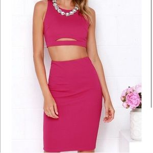 Perfect Pair Fuchsia Two Piece Dress